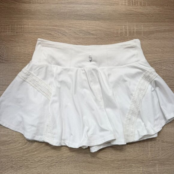 New Free People Movement Pleats and Thank You Skort Skirt Tennis White Large - Picture 4 of 12